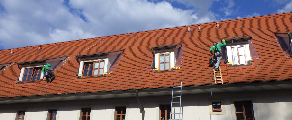 Holzschutz von Gauben mit Deckfarbe